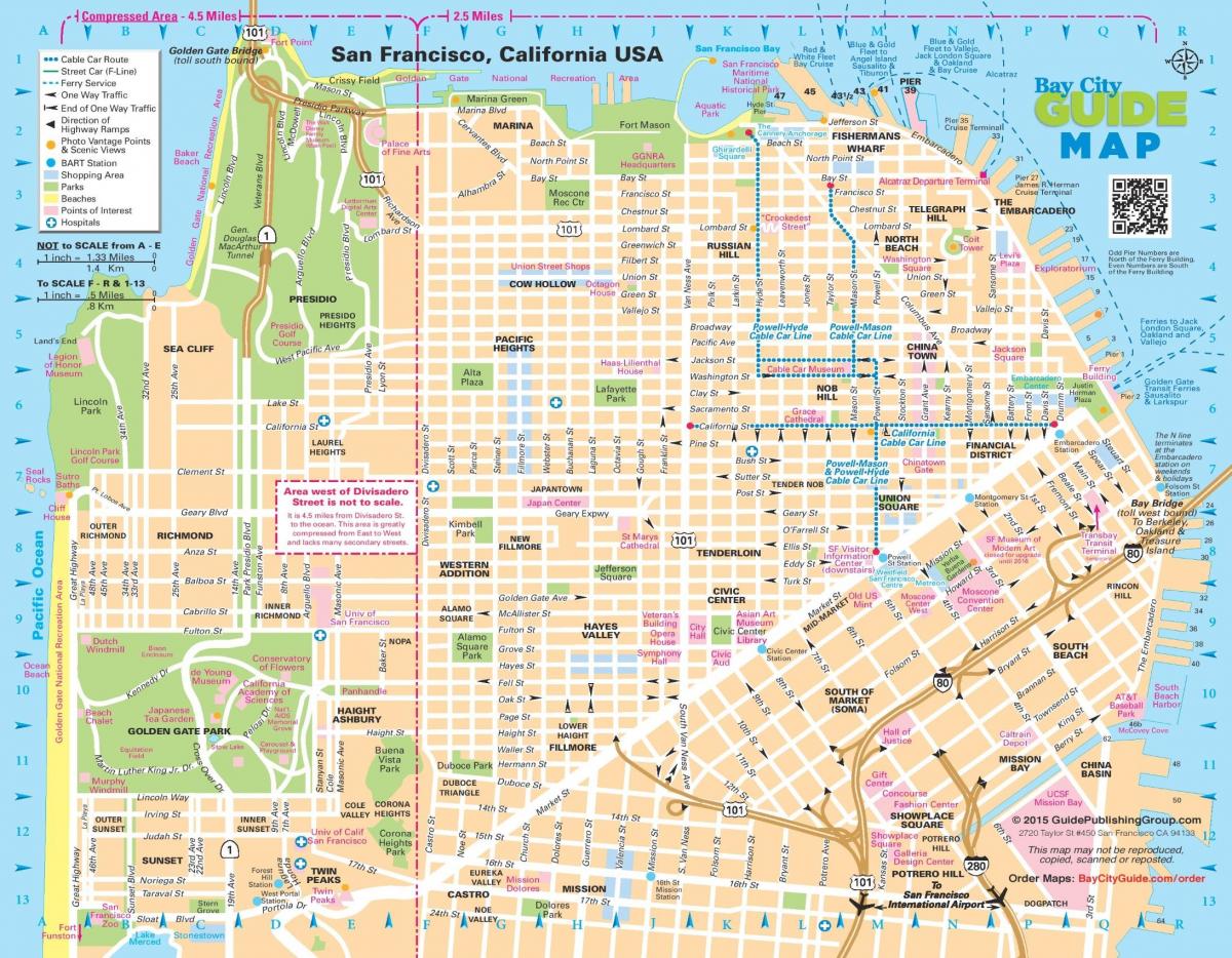 Plan des rues de San Francisco