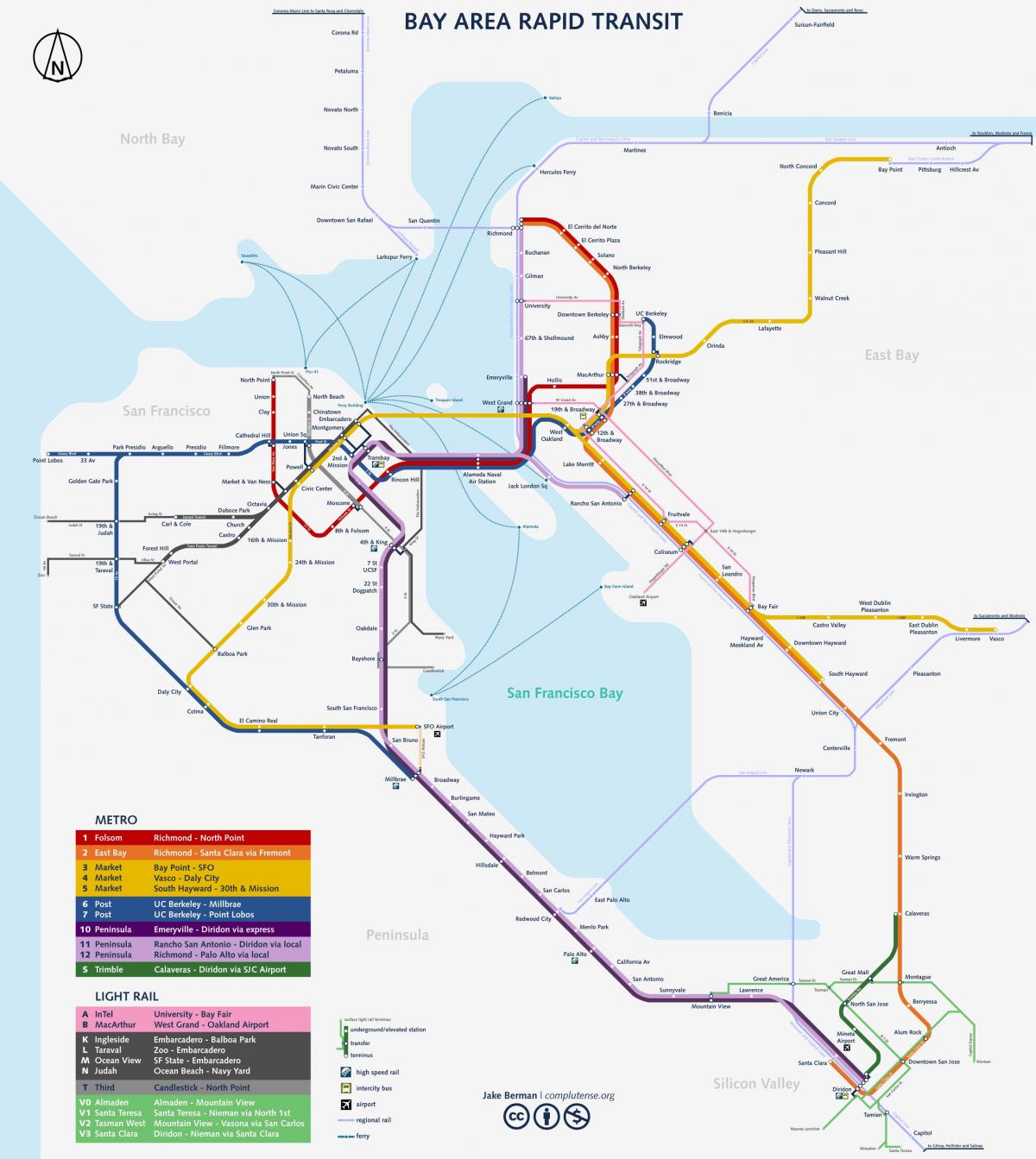 Plan du chemin de fer de San Francisco