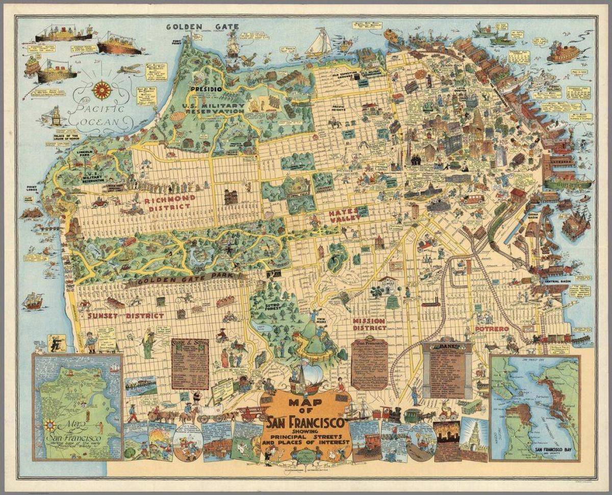 Plan antique de San Francisco